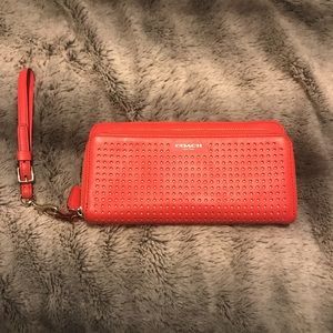 Orange Coach Wallet/Clutch